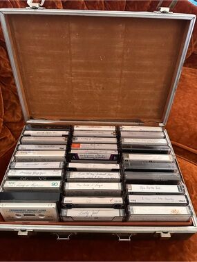 Vintage #5 Mix Tape Collection in case-mostly 70s-90s rock & some country